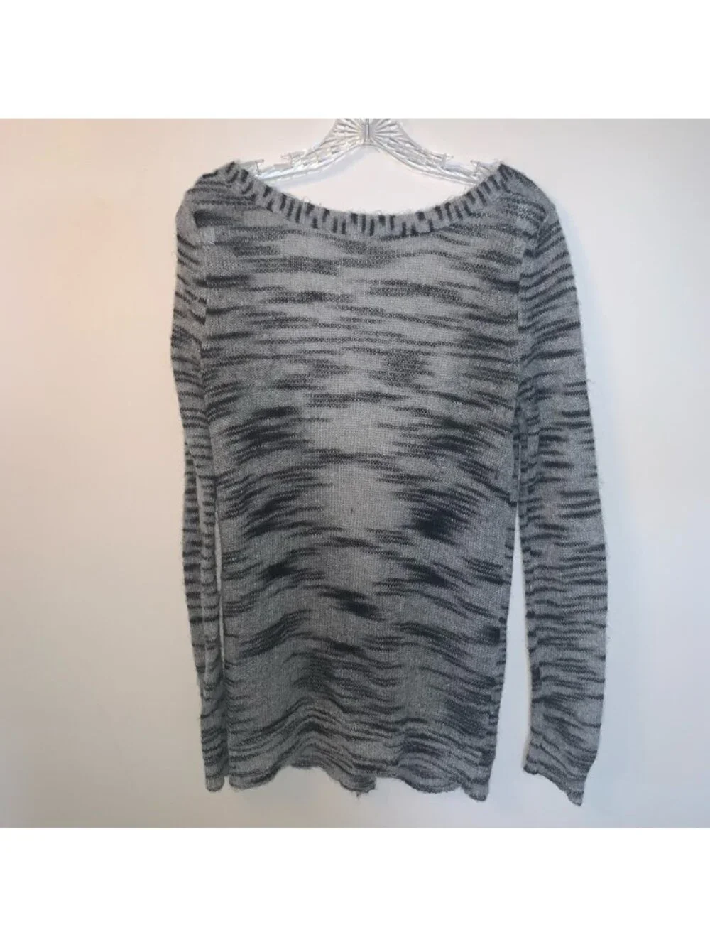 Free People Beach Tiger Stripe Long Sleeve Mohair Cardigan M